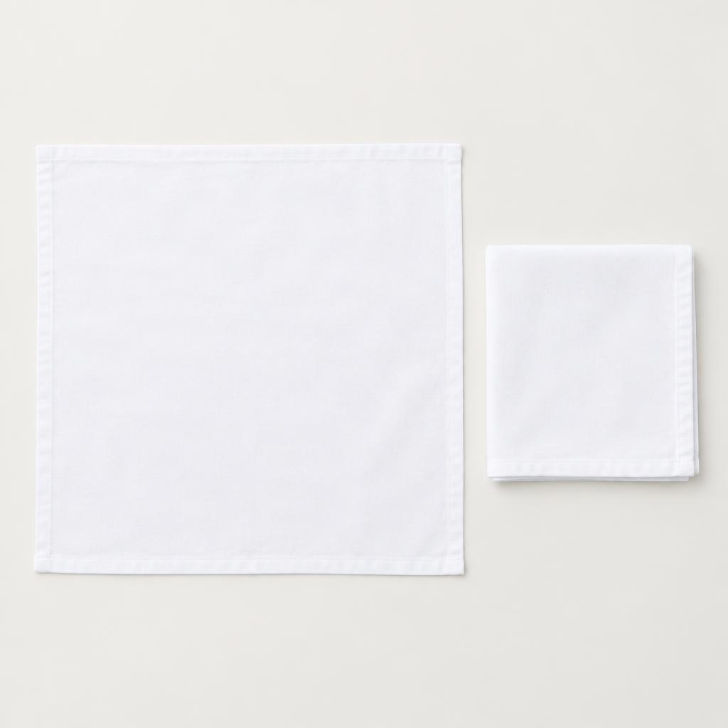 Plain white square langot cloth